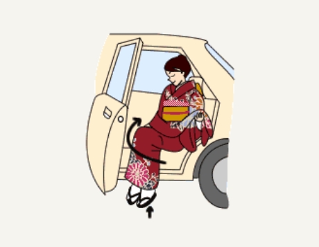 車に乗る