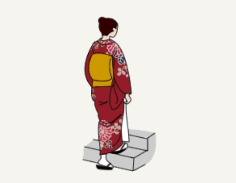 階段をのぼる